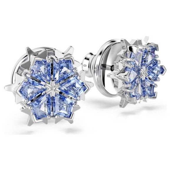 Swarovski Blue Snowflake Stud Earrings